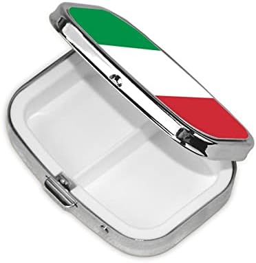 Италијанско знаме плоштад мини пилула за куќиште за патувања Организатор Преносни прегради Метална пилула кутија