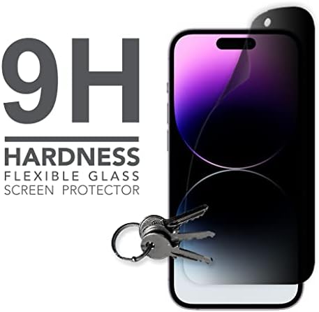 Заштитник на флексибилен стаклен екран за оклоп за iPhone 14 Pro, чувар на приватност со 9H