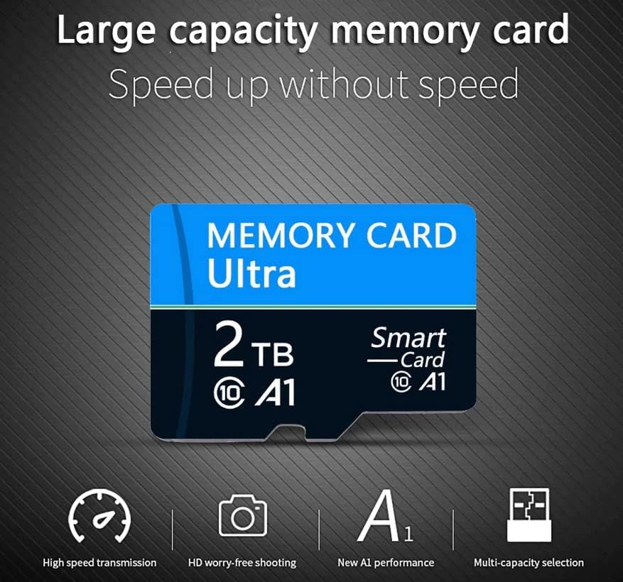 2tb Микро SDXC Мемориска Картичка Ултра Паметна Со Адаптер Со Целосна Големина A2 U3 C10 Брзина На Читање Брзо 4k Видео Снимање За Акција Камера