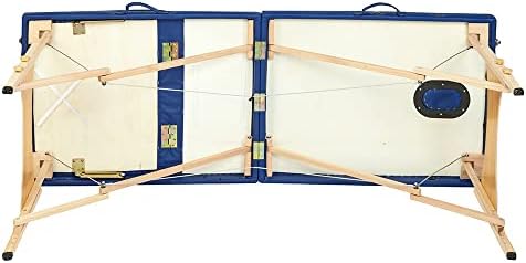 SJYDQ 3 делови185 x 70 x 85cm преклопен кревет за убавина преклопување преносна маса масажа за убавина сет 70 см широко сина