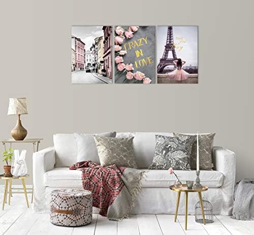 Париска улична сцена романтична wallидна уметност Ајфел кула сликање слики печатени на платно модерни уметнички дела за дневна соба трпезарија спална соба