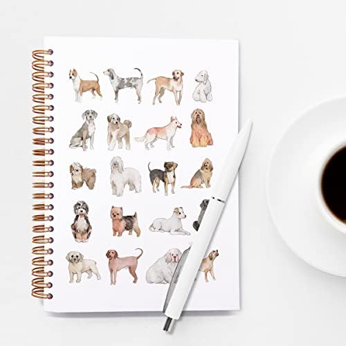 Golsoo акварели кучиња хард -портал спирален тетратка 6x8 инчи, кучиња спирален весник за тетратка за тетратка за пишување белешки за