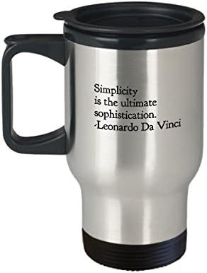 Минималистичка чаша за патувања - Едноставноста е крајната софистицираност - Леонардо да Винчи