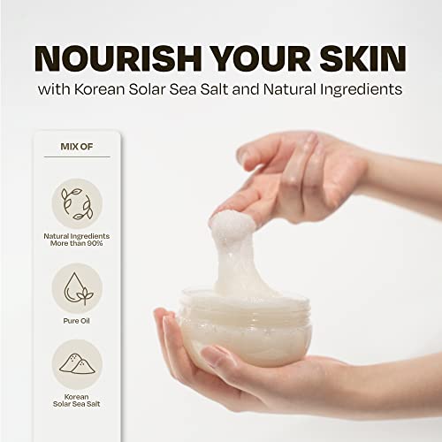 салтерапија Кафе Сол Лице&засилувач;Маска За Чистење На Телото - Корејски Минерална Морска Сол Пилинг За Тело За Чувствителна Кожа |