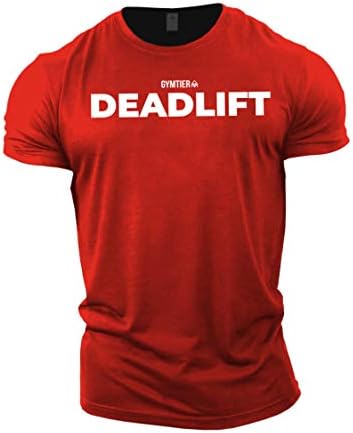 Gymtier Deadlift - маица за боди -билдинг | Облека за обука за маички за мажи за салата