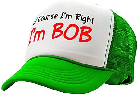 Goozler - секако дека сум во право - јас сум Боб - Смешна шега - Гроздобер ретро стил Камиер капа капа