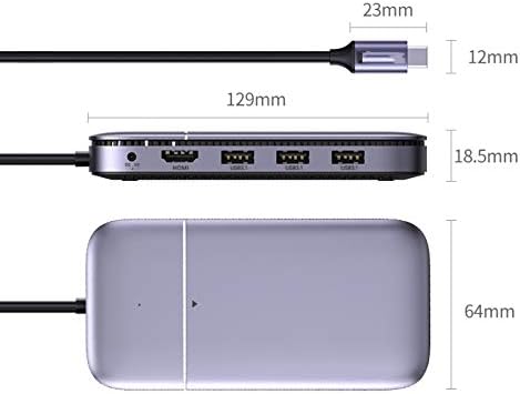 SLSFJLKJ USB C ЦЕНТАР USB Тип C 3.1 До M. 2 Б-Клуч HDMI 4K 60Hz USB 3.1 10GBPS USB C HDMI ЦЕНТАР Сплитер