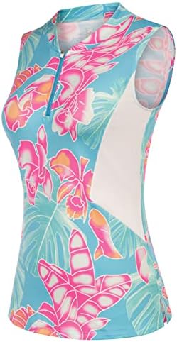 Jackек Смит жени без ракави голф тениски кошули влага за печатење спорт спортска кошула UPF 50+ тенок фит сак резервоар врвови s-xxl