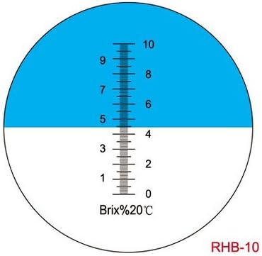 Sinotech рака одржа нов дизајн Brix 0-10% Brix Refractometor со копче за калибрација RHBN-10ATC