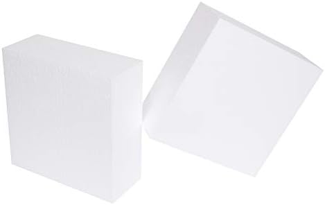 Блок од пена од Silverlake занаетчиска пена - 2 пакет - 10x10x4 EPS Полистиренски квадрати за занаетчиство, моделирање, уметнички проекти
