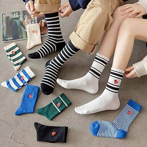 Czdyuf чорапи за жени есен и зимска loveубов везена памучна лента со спортови спортови спортови спортови