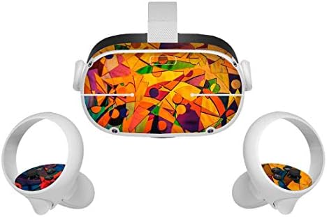 Налепница за слушалки и контролори на Oculus Quest 2 VR, винилна декларална кожа за слушалки и контролори, виртуелна реалност
