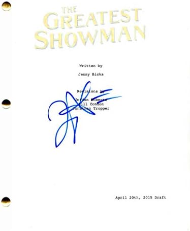 Зендаја потпиша автограм Најголемиот скриптен скрипта на шоумен - многу ретко, Зак Ефрон, Хју Jackекмен, Ребека Фергусон, Мишел Вилијамс,