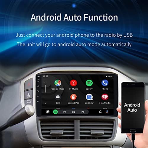 CocheParts Car Stereo за Honda Pilot Radio 2006-2008 1+32G Android 10.0 Вграден Apple CarPlay/Android Auto/WiFi/Bluetooth/Контрола на