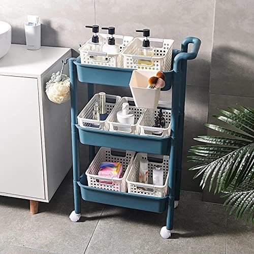 Jahh 3 Tier Rack Cart Rchains Rolling Crolley Mobile Kitchen Barion Sude Wall Sholf