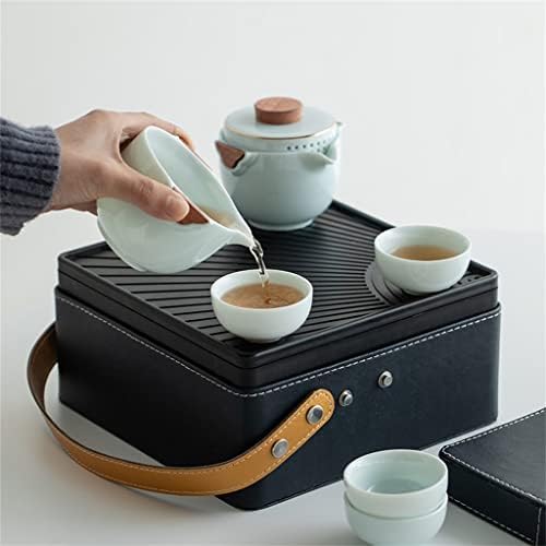 BBSJ Travel Tea Set Portable чај сет Брз чаша отворено керамички тенџере четири чаши канцеларија сет