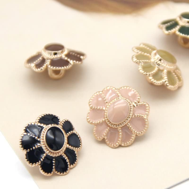 N/A гроздобер боја цвет злато метални копчиња за шиење за облека, женски палто џемпери декоративни