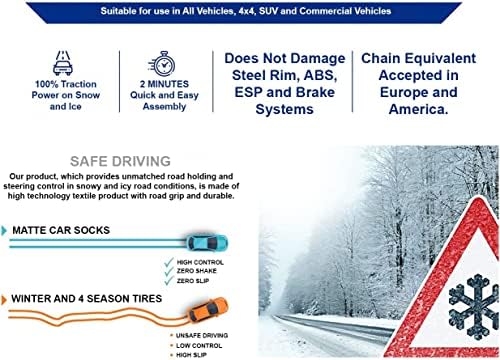 Премиум автомобили гуми снежни чорапи за зимска екстрапро -серија текстилен снежен ланец за Chevrolet Captiva