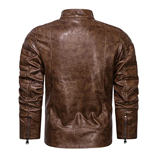 Maiyifu-GJ мажи стојат јака faux кожна јакна гроздобер мотоцикл поштенски бомбаш јакна Пу кожа руно наредено палто за надворешна