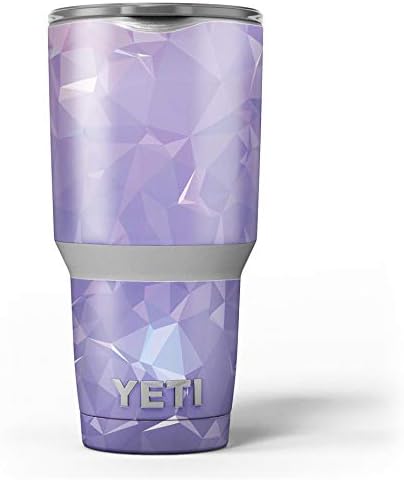 Дизајн Скинц светло виолетова геометриска V13 - комплет за винил за завиткување на кожата компатибилен со чашите за ладилни ладилни текови