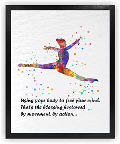Dignovel Studios 8x10 Нерасположена гимнастика девојка спортска јога позира користејќи го вашето тело за да го ослободите вашиот ум