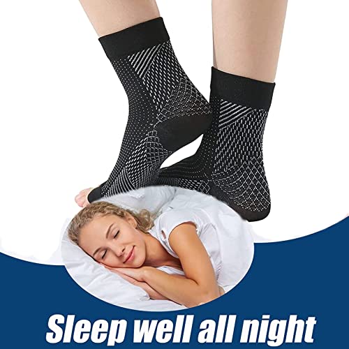 Компрекс ракави на глуждот невропатија чорапи за жени, плантарни чорапи за фасцитис, смири Ахилова тетива Анти -замор чорапи за компресија