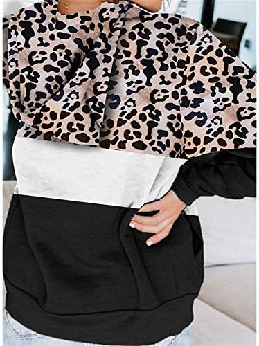 NiHewoo графички џемпери за тинејџери жени мода моден долг ракав топол џебни качулки пулвер џемпер блуза плус димензии дуксери