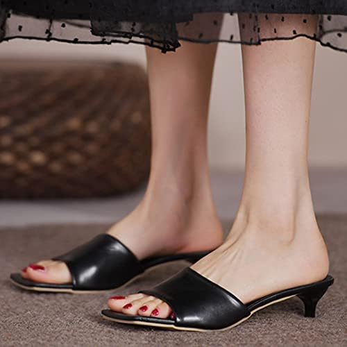 Жени обични сандали летни модни пролет и лето жени сандали peиркаат пети средна потпетица цврста боја едноставна обична стил голема