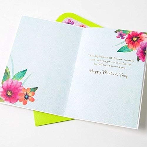 Папирус сјајни цвеќиња и пеперутки картичка за Денот на мајката