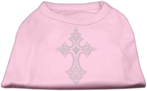 Rhinestone Cross кошули светло розова с