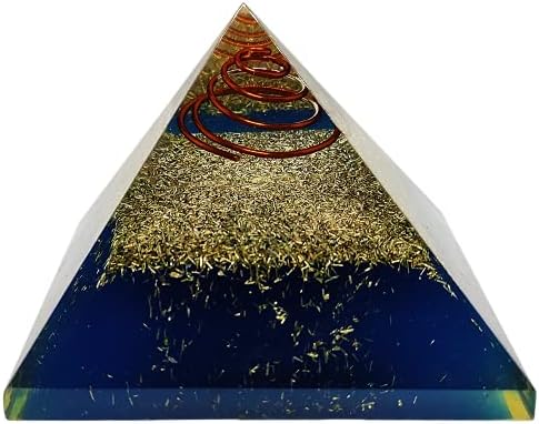 Sharvgun Blue Onyx Orgone Orgonite Pyramid Pyramid Crystal Generator Crystal EX-LG 65-75mm