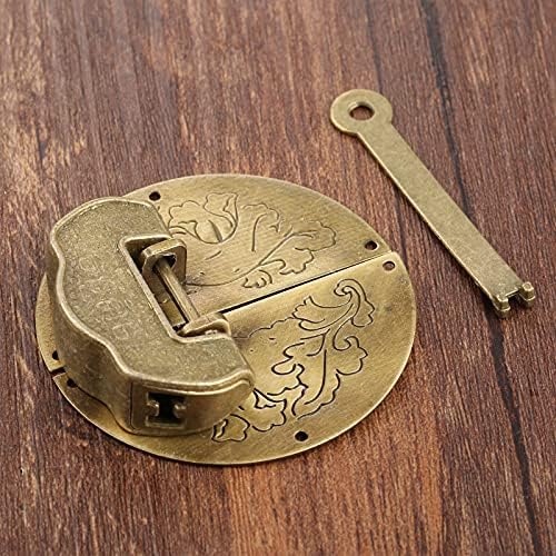XWWDP Антички мебел Хардвер постави за вклучување на бравата HASP копче за клупи Декоративно кинески стар брава за катанец за накит