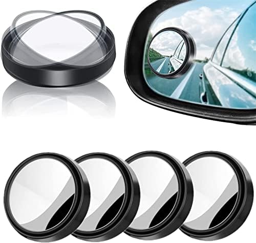 Огледала за слепи точки за автомобил 2-инчен круг HD заден поглед конвексни огледала 360 ° ротирачки HD стакло огледала конвексни широки