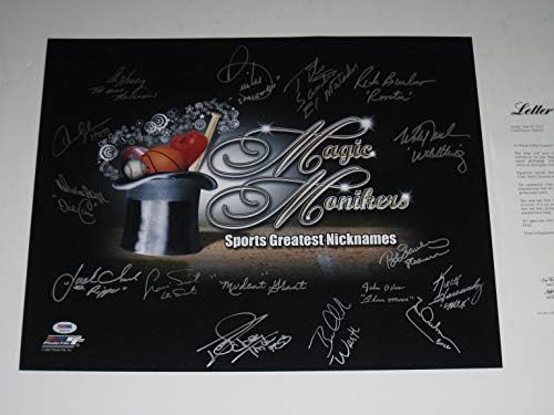 Волшебни монитори Спортски најголеми прекари потпишани од 16 MLB 16x20 Photo PSA/DNA