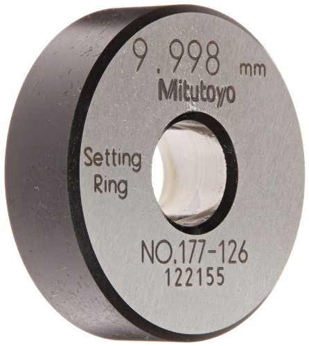Mitutoyo 177-126 Поставување прстен, големина од 10мм, ширина од 10мм, надворешен дијаметар од 32мм, +/- 1.5micrometer Точност