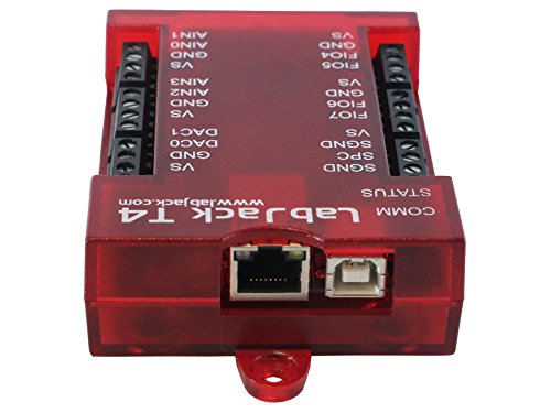 T4-USB или Ethernet Multifunction DAQ уред со најмногу 12 аналогни влезови или 16 дигитални I/O, 2 аналогни излези и повеќе дигитални