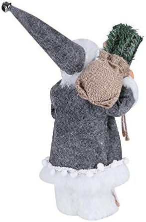 Итада Божиќни кадифни украси кукли стојат полица Дедо Мраз фигура, фланелна облека со вреќа за одмор Божиќни забави Флексибилни украси полнети