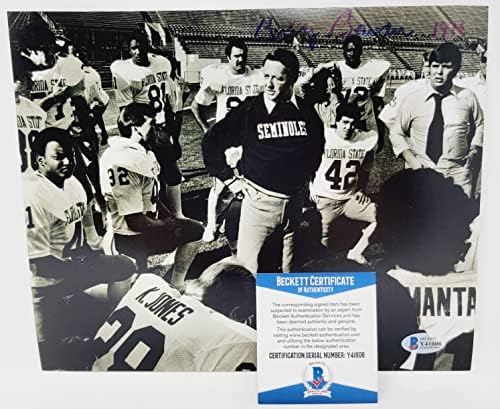 Боби Боуден автограмираше 8x10 Фотографија Универзитет во Флорида Државен Семинолес тренер Хоф Бекет