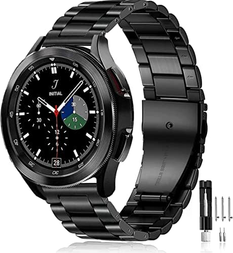Olytop Galaxy Watch 4 бендови 44mm 40mm & Classic 42mm/46mm, Galaxy Watch 5 бендови Pro 45mm, 20 mm метална лента за замена од не'рѓосувачки