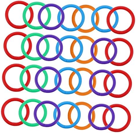 Tofficu 100pcs во боја прстен за патувања метални клучеви метални прстени метални клучеви метални прстени за занаети за занаети за