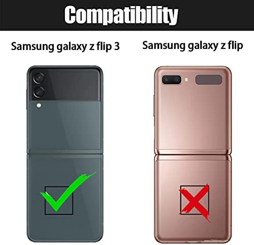 Компатибилен Со Samsung Galaxy Z Flip 3 Случај Со Магнетни Штанд Kickstand Прстен Полно Тело Солиден Двослоен Анти-Капка Воена Одделение Шок