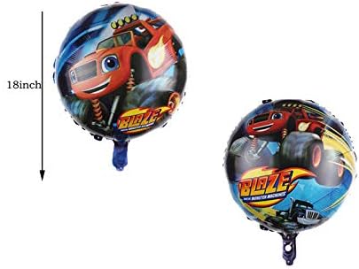 LTY 5PCS Blaze и Monster Machine Foil Balloons Party Party Балони за автомобили со тематски роденденски забава за бебиња за туширање