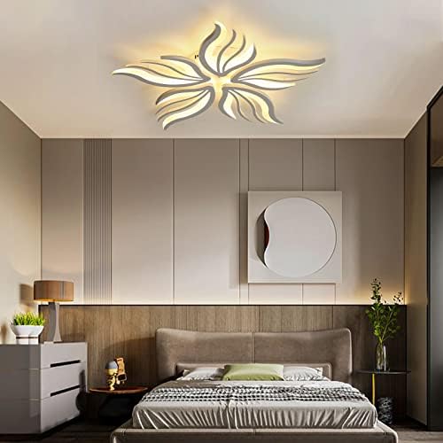 Улихајан LED тавански светло, 29,5 ”модерни тавански светло светло за плакнење на тавани, за дневна соба, спална соба, трпезарија, затемнет