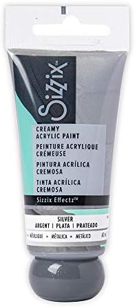 Sizzix Effectz кремаста метална акрилна боја сребро 60 ml, 664561