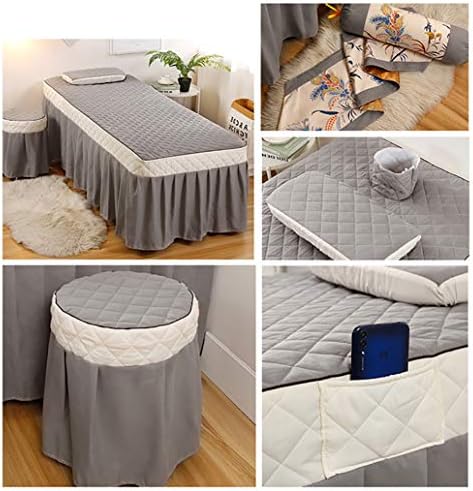 Печатење Полиестер за убавина за кревет, сет, нордиска удобна маса за масажа поставува кревети со дупка за одмор на лице за салони