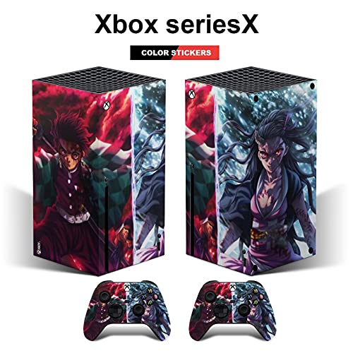 Xbox серија X конзола И контролер кожи Демон Убиец Винил кожата налепница налепница покритие пакување
