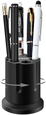 Sanzie Revolver за шест поставени држачи за метали за моливче за молив за биро за алуминиумски моливчиња стојат десктоп канцелариски