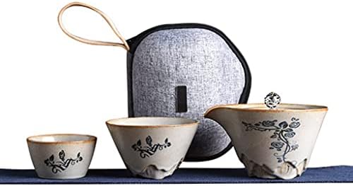 генерички јапонски ретро преносен чај за патувања постави мал сет еден тенџере две чаши патнички капаци чај чаша чаша отворена брза чаша