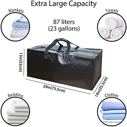 Suoco 9 пакувања со тешки вреќи за чување торби, алтернатива на подвижни кутии, пакување што се движи во движење со рачки и патенти,