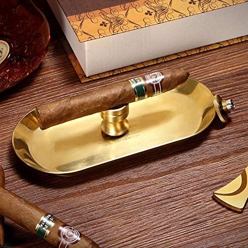 Wjccy Ashtray бронза едноставна, персонализирана, модерна и практична пепел со држач за цигари